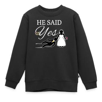 Bachelor bachelorette fête de mariage - Sweat Premium enfant bio - noir - Devant - AI Model Kid Female (0cm)