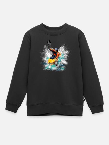 kayak - Sweat Premium enfant bio - noir