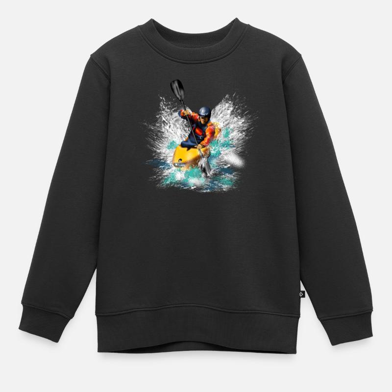 kayak - Sweat Premium enfant bio - noir