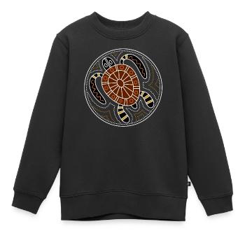 turtle - Kinder Premium Organic Sweatshirt - Schwarz - Vorne - AI Model Kid Female (0cm)