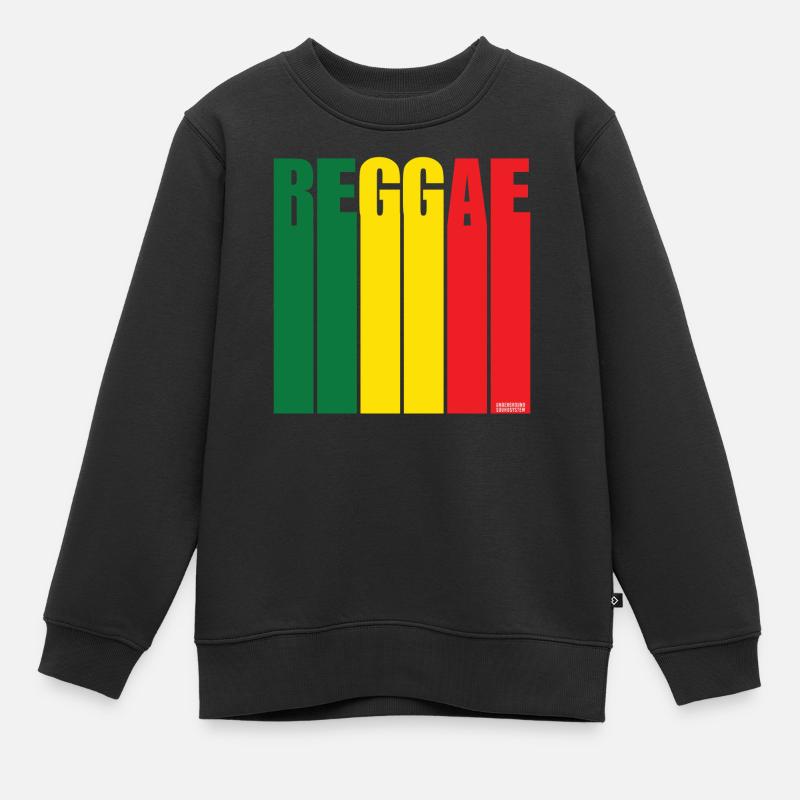 Reggae Farbblock Banner - Kinder Premium Organic Sweatshirt - Schwarz