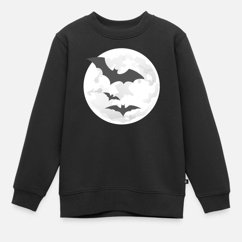 Nachtflug der Fledermäuse - Kinder Premium Organic Sweatshirt - Schwarz