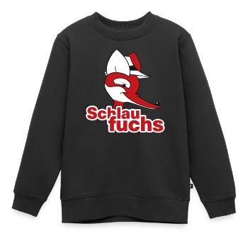 Herr Fuchs Schlaufuchs - Kinder Premium Organic Sweatshirt - Schwarz - Vorne - AI Model Kid Female (0cm)