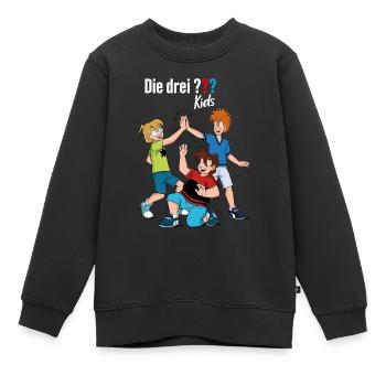 Die Drei ??? Kids Detektive - Kinder Premium Organic Sweatshirt - Schwarz - Vorne - AI Model Kid Female (0cm)