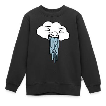 vomissant drôle nuage de pluie - Sweat Premium enfant bio - noir - Devant - AI Model Kid Female (0cm)