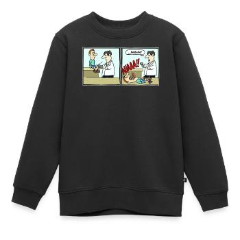 Fussballer Comic Cartoon Fussball Lustig Witzig - Kinder Premium Organic Sweatshirt - Schwarz - Vorne - AI Model Kid Female (0cm)