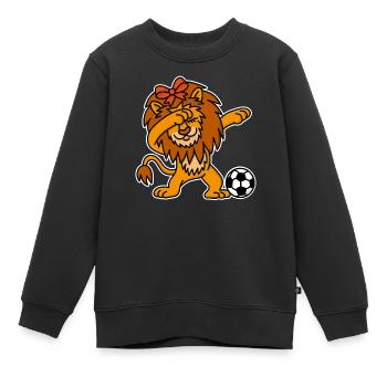 Dab Dabbing Löwin Frauenfußball Niederlande - Kinder Premium Organic Sweatshirt - Schwarz - Vorne - AI Model Kid Female (0cm)