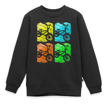 Bmx Fahrrad - Bmx Geschenk - Bmx Geschenkidee - Kinder Premium Organic Sweatshirt - Schwarz - Vorne - AI Model Kid Female (0cm)