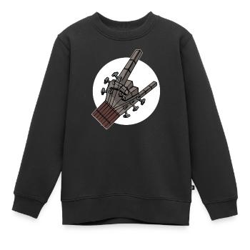 Gitarre Rockmusik Rockgitarre Hardrock Rock Musik - Kinder Premium Organic Sweatshirt - Schwarz - Vorne - AI Model Kid Female (0cm)
