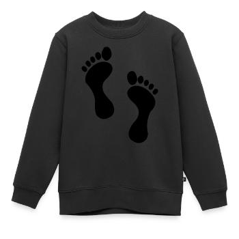 empreintes - Sweat Premium enfant bio - noir - Devant - AI Model Kid Female (0cm)