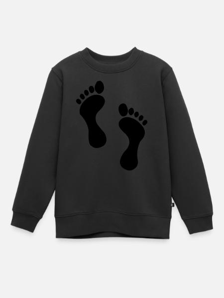 empreintes - Sweat Premium enfant bio - noir