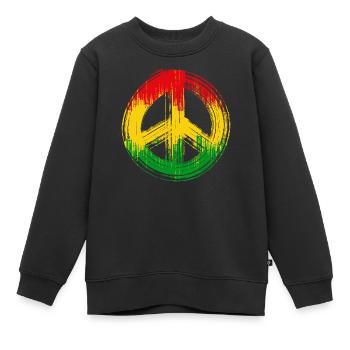 Amour paix unité jamaïque reggae reggae musique - Sweat Premium enfant bio - noir - Devant - AI Model Kid Female (0cm)