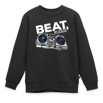 Beatbox Turntable MC DJ Deejay Scratchen Hip Hop - Sweat Premium enfant bio - noir - Devant - AI Model Kid Female (0cm)