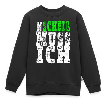 Je dois chier - Sweat Premium enfant bio - noir - Devant - AI Model Kid Female (0cm)
