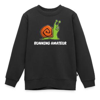 Snail's pace Running Jogging Racing Sports Funny - Kids Premium Organic Sweatshirt - black - Front - AI Model Kid Female (0cm)