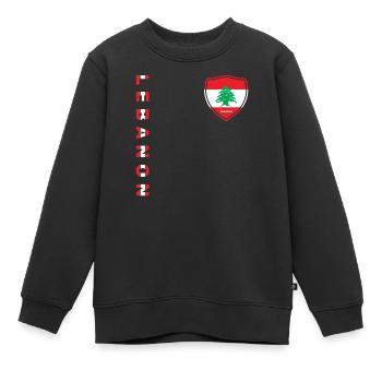 Libanon Beirut Libanese Libanesin Libanesisch LBN - Kinder Premium Organic Sweatshirt - Schwarz - Vorne - AI Model Kid Female (0cm)