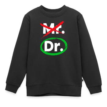 Déclaration du médecin médecin spécialiste Déclaration du médecin d'urgence - Sweat Premium enfant bio - noir - Devant - AI Model Kid Female (0cm)