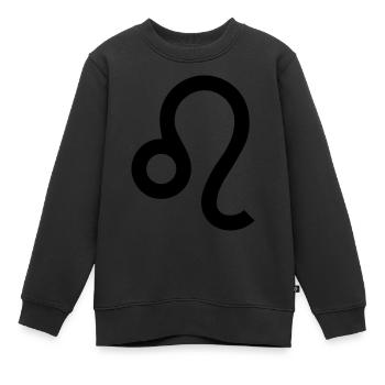 Lion, août, zodiaque, astrologie, symbole - Sweat Premium enfant bio - noir - Devant - AI Model Kid Female (0cm)