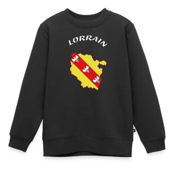 Lorraine - Kinder Premium Organic Sweatshirt - Schwarz - Vorne - AI Model Kid Female (0cm)