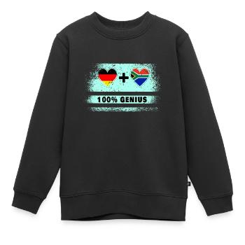 Allemagne et Afrique du Sud 100 % Genial / Cadeau - Sweat Premium enfant bio - noir - Devant - AI Model Kid Female (0cm)