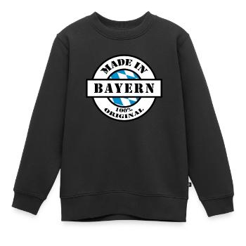 MADE IN BAYERN geboren in Geburtsort Geschenk - Kinder Premium Organic Sweatshirt - Schwarz - Vorne - AI Model Kid Female (0cm)