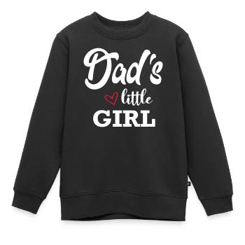 Baby Kind Papa Dad Kleines Mädchen Little Girl - Kinder Premium Organic Sweatshirt - Schwarz - Vorne - AI Model Kid Female (0cm)