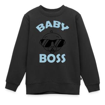 bébé boss - Sweat Premium enfant bio - noir - Devant - AI Model Kid Female (0cm)