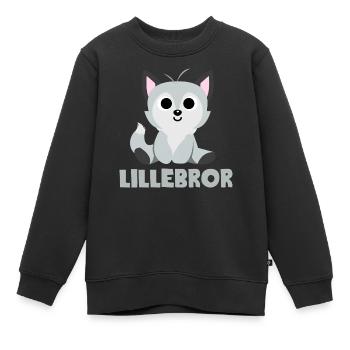 Little Brother Wolf Siblings Brothers Cadeau Meilleurs animaux - Sweat Premium enfant bio - noir - Devant - AI Model Kid Female (0cm)