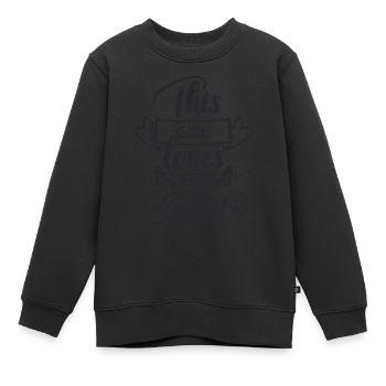 Épagneul cocker - Sweat Premium enfant bio - noir - Devant - AI Model Kid Female (0cm)