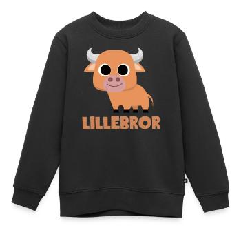 Little Brother Bull Siblings Brothers Cadeau Meilleurs animaux - Sweat Premium enfant bio - noir - Devant - AI Model Kid Female (0cm)