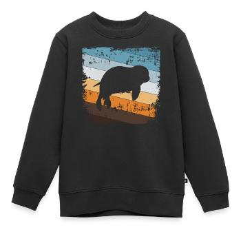 Seehund Robbe - Kinder Premium Organic Sweatshirt - Schwarz - Vorne - AI Model Kid Female (0cm)