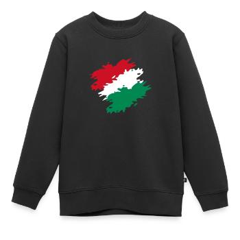 Ungarn - Kinder Premium Organic Sweatshirt - Schwarz - Vorne - AI Model Kid Female (0cm)