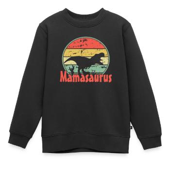 Mama Mamasaurus - Kinder Premium Organic Sweatshirt - Schwarz - Vorne - AI Model Kid Female (0cm)