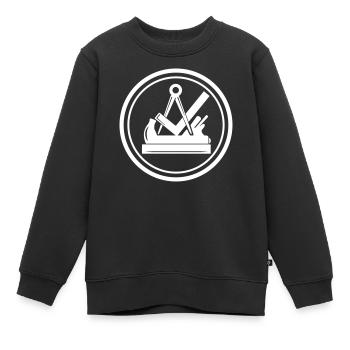 Traditionnelle ébéniste de menuisier - Sweat Premium enfant bio - noir - Devant - AI Model Kid Female (0cm)