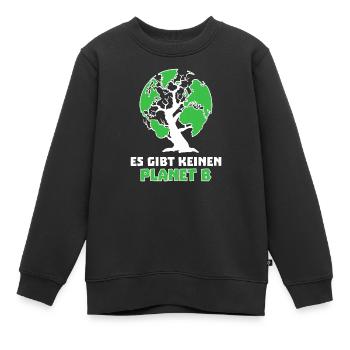 Baum Mutter Erde Planet Umwelt Statement - Kinder Premium Organic Sweatshirt - Schwarz - Vorne - AI Model Kid Female (0cm)