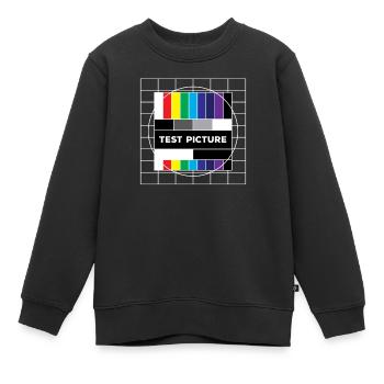 Analog Retro Old School - Kinder Premium Organic Sweatshirt - Schwarz - Vorne - AI Model Kid Female (0cm)