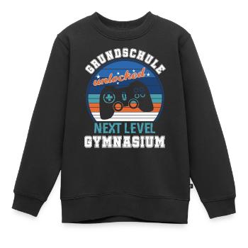 Schulabschluss Grundschule Level Gymnasium Gamer - Kinder Premium Organic Sweatshirt - Schwarz - Vorne - AI Model Kid Female (0cm)