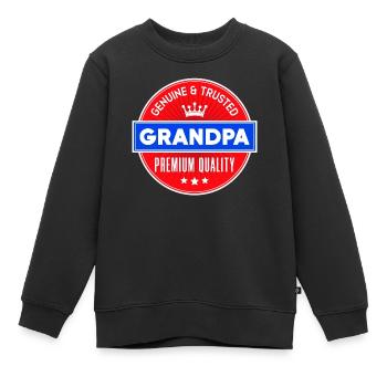 Grand-père Grand-père Déclaration Grand-père Tout le meilleur - Sweat Premium enfant bio - noir - Devant - AI Model Kid Female (0cm)