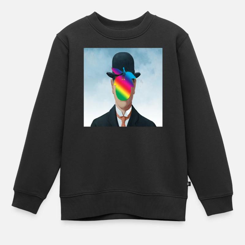 Rainbow Apple-Man - Kids Premium Organic Sweatshirt - black