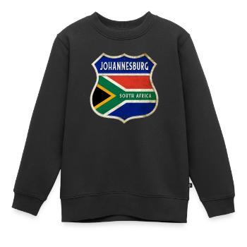 Johannesburg Afrique du Sud Armoiries Drapeaux Design - Sweat Premium enfant bio - noir - Devant - AI Model Kid Female (0cm)