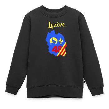 Lozère - Kinder Premium Organic Sweatshirt - Schwarz - Vorne - AI Model Kid Female (0cm)