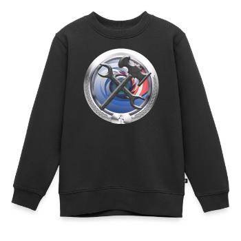 Artisanat Chauffage Eau Emblème Sanitaire - Sweat Premium enfant bio - noir - Devant - AI Model Kid Female (0cm)