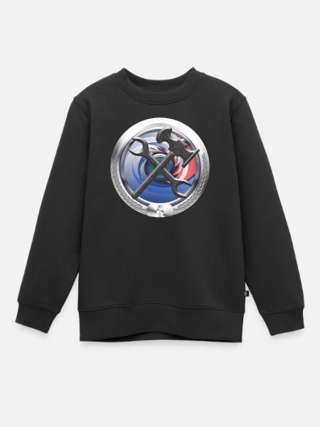 Artisanat Chauffage Eau Emblème Sanitaire - Sweat Premium enfant bio - noir
