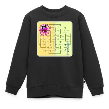 Riddle Virus - Sweat Premium enfant bio - noir - Devant - AI Model Kid Female (0cm)