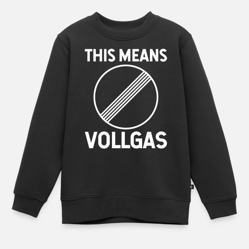 Tempolimit - Kinder Premium Organic Sweatshirt - Schwarz