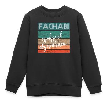Fachabitur Fachabi Schulabschluss Geschenk - Kinder Premium Organic Sweatshirt - Schwarz - Vorne - AI Model Kid Female (0cm)