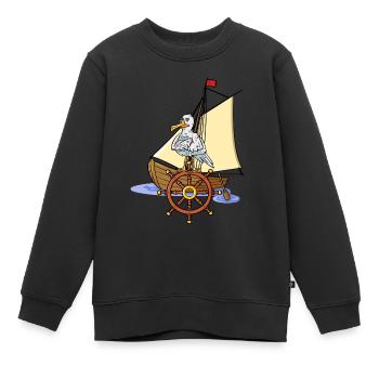 Seagull Seafarer Croisière TravelEr Ahoi - Sweat Premium enfant bio - noir - Devant - AI Model Kid Female (0cm)