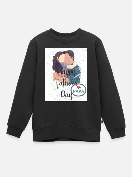 Fête des Pères - Sweat Premium enfant bio - noir
