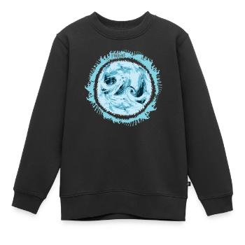 Conception de tourbillon d’eau orageuse - Sweat Premium enfant bio - noir - Devant - AI Model Kid Female (0cm)