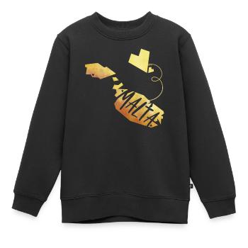 Malte - Sweat Premium enfant bio - noir - Devant - AI Model Kid Female (0cm)